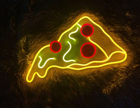 Pizza Slice Neon Sign Pizza Slice Led Sign Pizza Led Sign Etsy