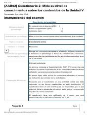 Examen Aab Cuestionario Mida Su Nivel De Conocimientos Sobre Los