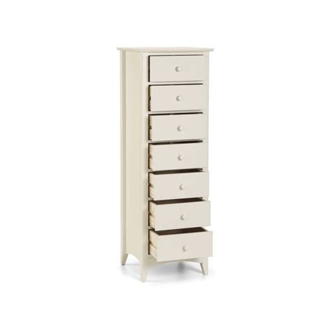 Cameo 7 Drawer Narrow Chest Unit Stone White Caravan Spares Direct