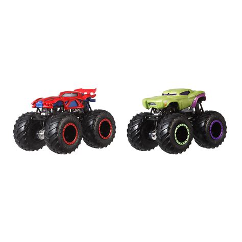 Набор машинок Hot Wheels Monster trucks Красная и зеленая FYJ64 GBT68