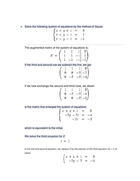 Example method of gauss