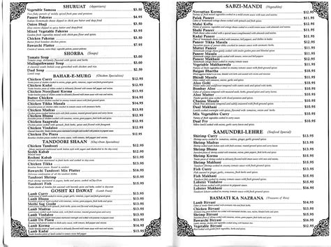 Bawarchi Indian Cuisine Menu, Menu for Bawarchi Indian Cuisine, Palm ...