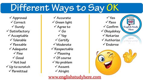 Different Ways To Say Ok In English English Study Here