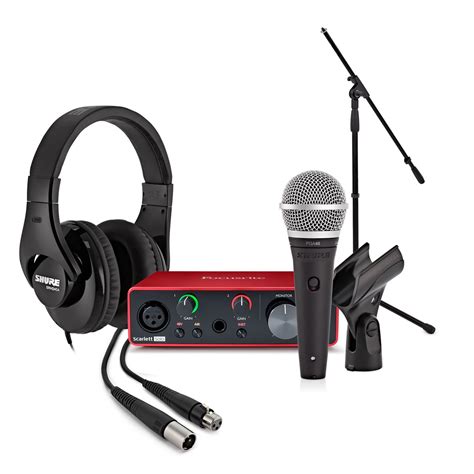 Focusrite Scarlett Solo (3rd Gen) with Shure Recording Bundle at Gear4music