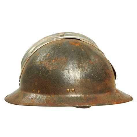 Original Mexican Wwii French Made M26 Adrian Helmet Shell With Infantr