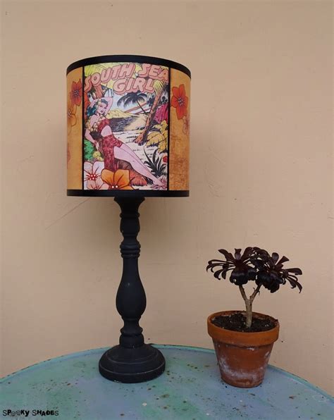 Hawaiian Pinup Tiki Lamp Shade Lampshade Pin Up Lighting Etsy