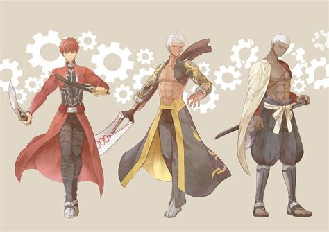 Emiya Shirou Archer Senji Muramasa And Emiya Alter Fate And 2 More Drawn By Ro