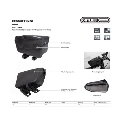 Ortlieb Fuel Pack Oberrohrtasche Braun Zweirad Stadler