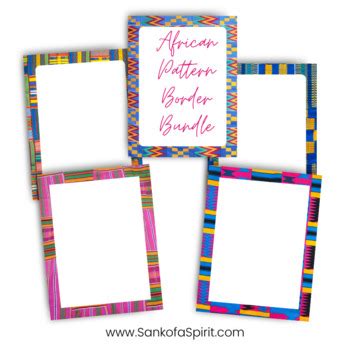 African Pattern Border Bundle by Learning The Lesson | TPT