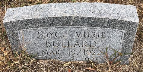 Joyce Murie Bullard M Morial Find A Grave