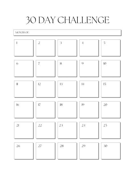 30 Day Challenge Tracker Artofit