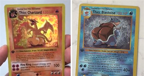 Custom Pokemon Cards Thicc