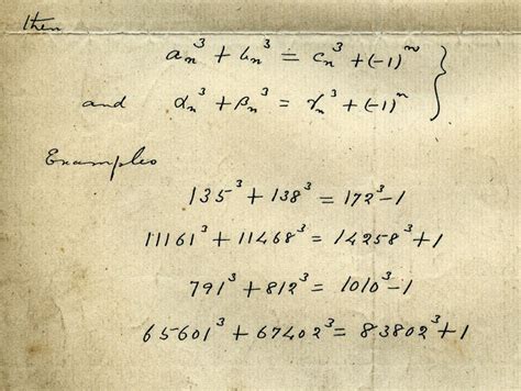 The Hardy-Ramanujan number 1729. When Hardy came to see Ramanujan in ...