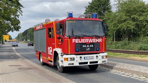 Einsatzfahrt Feuerwehr Sarstedt B0 Heckenbrand KdoW TLF 01 08 22