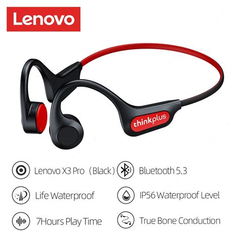 Lenovo Condução óssea Fones De Ouvido X3 X4 X5 X3 Pro Bluetooth Alta Fidelidade Orelha Gancho