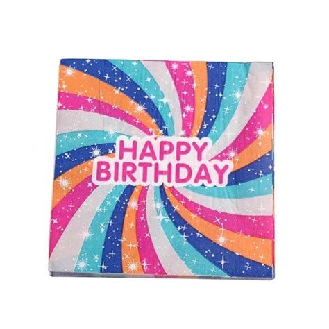 Cartoon Happy Birthday Customized Printing 2ply Paper Napkin Paper