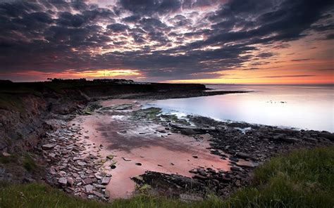 Wallpaper Landscape Sunset Sea Bay Rock Nature Shore