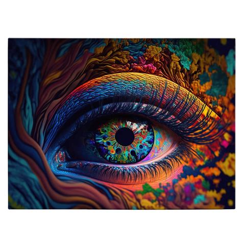 Tablou Ochi Cu Design Creativ Multicolor Detaliu Tablouri Canvas