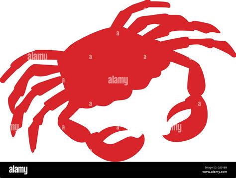 Silhouette Of A Crab Stock Vector Image And Art Alamy