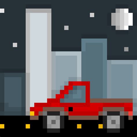 Pixilart Truck In A City At Night By 800dyl