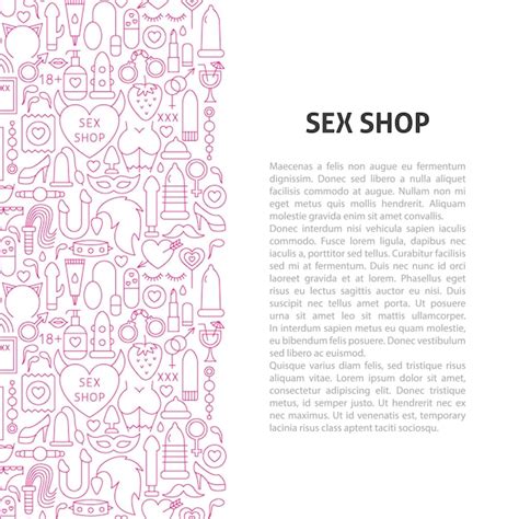 Concept De Modèle De Ligne De Sex Shop Illustration Vectorielle De La