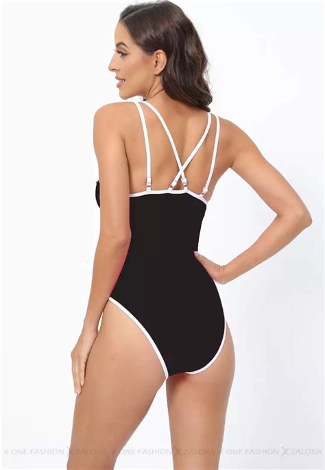 Its Me Sexy Low V One Piece Bikini Swimsuit Buy Its Me Online Zalora Hong Kong