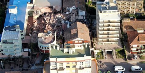 Derrumbe en Villa Gesell un muerto y más de 300 rescatistas en acción