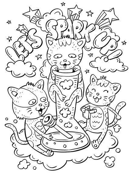 Weed Coloring Page For Adults Coloring Nation