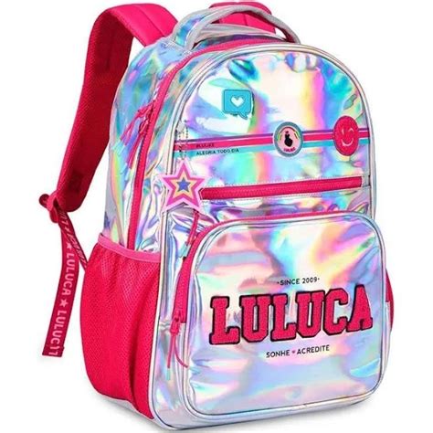 Mochila Escolar Luluca Holografica Infantil Juvenil Clio Starhouse