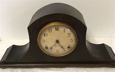 Bid Now Sessions Mahogany Humpback Mantle Clock Invalid Date Cst