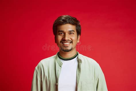 Smiling Young Indian Man, Student in Casual Attire Looking at Camera ...