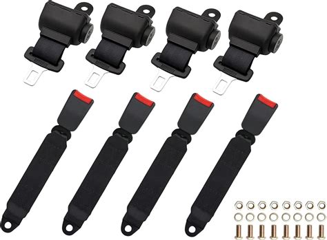 Amazon Bravokit Retractable Golf Cart Seat Belts Kit Universal