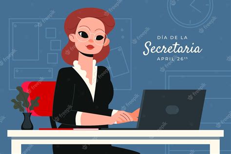 Free Vector Flat Illustration For Secretarys Day Celebration