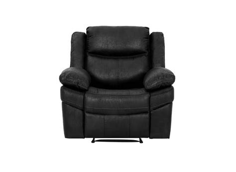 Fauteuil relax électrique en simili cuir noir ALFRED DIP