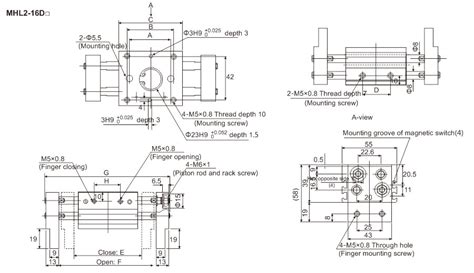 SMC MHL2 Gripper TAIXI Pneumatic