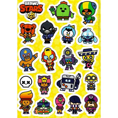 Магниты BrawlStars магнитные наклейки стикеры Бравл Старс 20 штук ...
