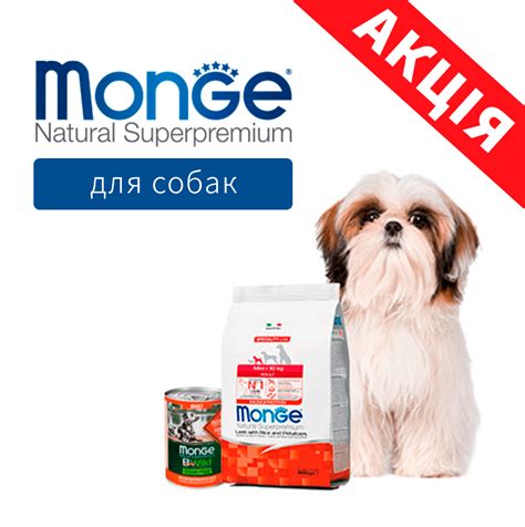 Купить корм Monge (Монж) для собак - Со склада Без посредников