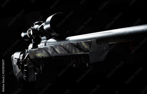 Rifle scope on a bolt action rifle Stock Photo | Adobe Stock