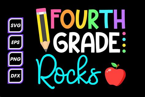 Fourth Grade Rocks Team Back To School Graphic By Tlamtha Studio