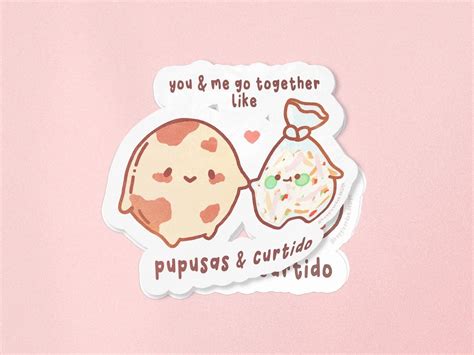 Pupusas Curtido El Salvador Bubble Free Stickers Etsy