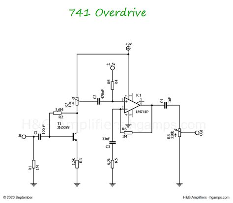 Overdrive With 741 Operational Amplifier H G Amplifiers