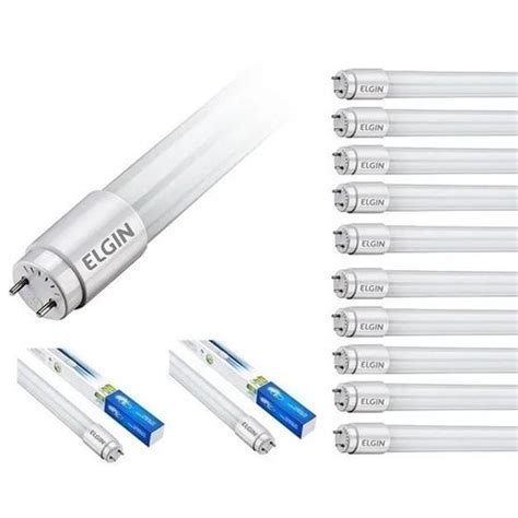 Kit 10 Lâmpadas Tubular Led T8 10W Elgin 60Cm 6500K Lâmpada de LED