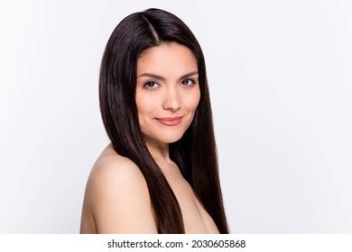 Photo Portrait Brunette Woman Smiling Nude Stock Photo Shutterstock