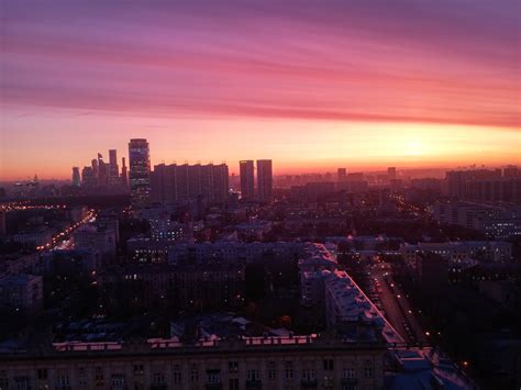 Закатные мазки (Москва) | Пикабу