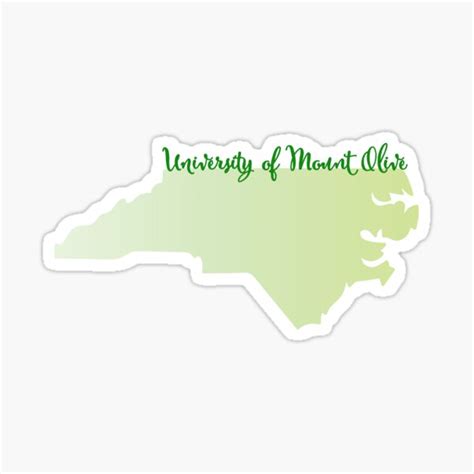 University Of Mount Olive Sticker For Sale By Tarajeanne Redbubble