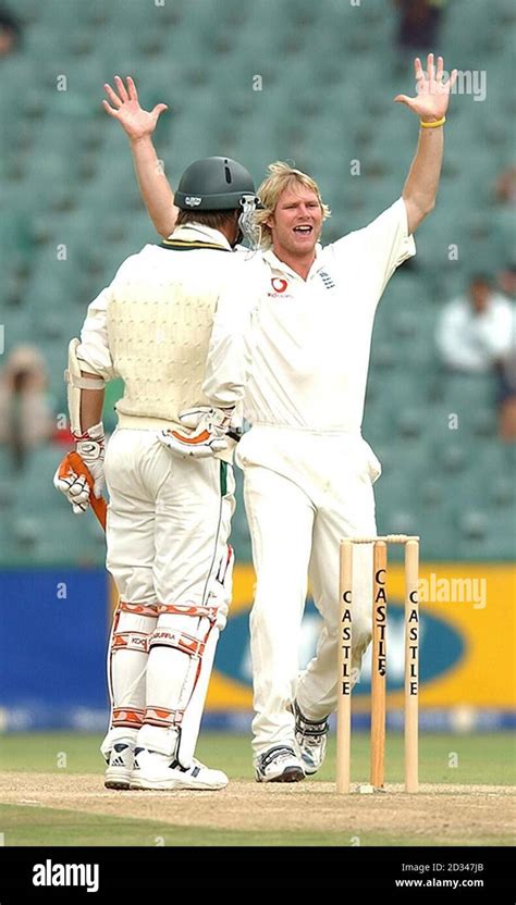 England S Matthew Hoggard Celebrates After Taking The Wicket Of South