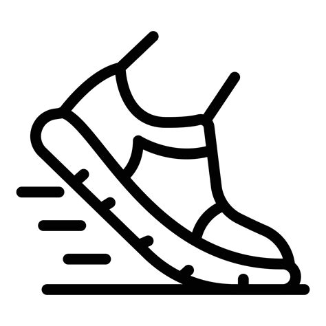 Running shoe icon, outline style 15660641 Vector Art at Vecteezy