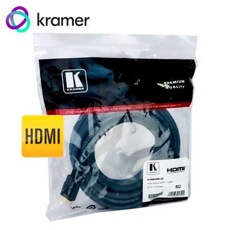 CABLE HDMI KRAMER C HM HM 25 DE ALTA VELOCIDAD MALE MALE 25FT 7 6M