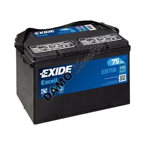 EXIDE EXCELL 12V 75Ah 770A EB758 Motorové oleje sk