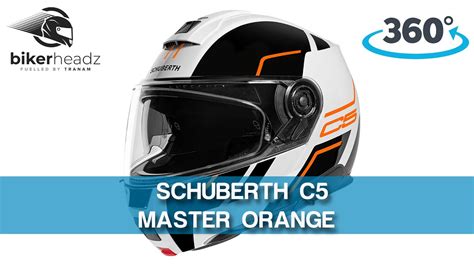 NEW SCHUBERTH C5 Flip Front Motorcycle Helmet Master Orange 4K 360